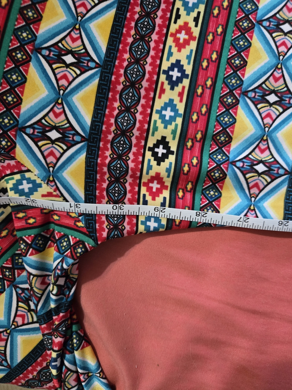 WinWin Multicolor Aztec-Pattern Wide Leg Pants - Picture 4 of 6